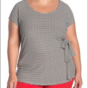 NWOT Halogen Tie Waist Scoop Neck Top 2X